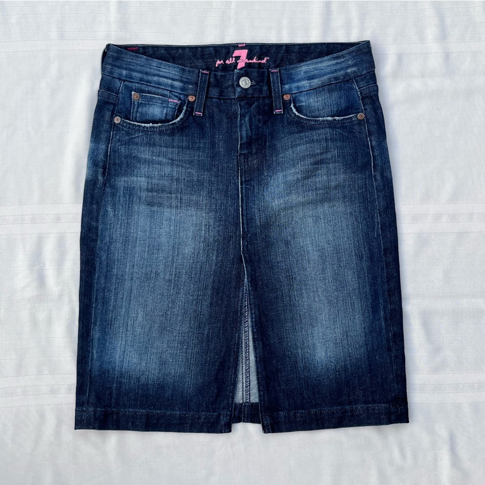 7FAMK Blue Jean Skirt size 26